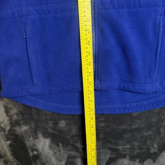 L.L. Bean Outdoors Blue Fleece Full Zip Long Sleeve Turtle Neck Sweater Small - Picture 3 of 8